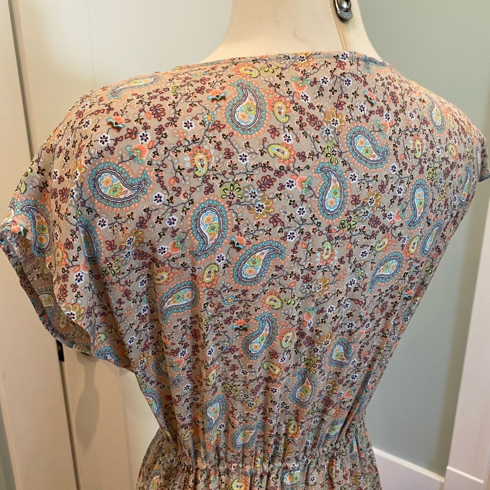 C&C California Paisley Side Slit Print Maxi Dress - S - Picture 3 of 8